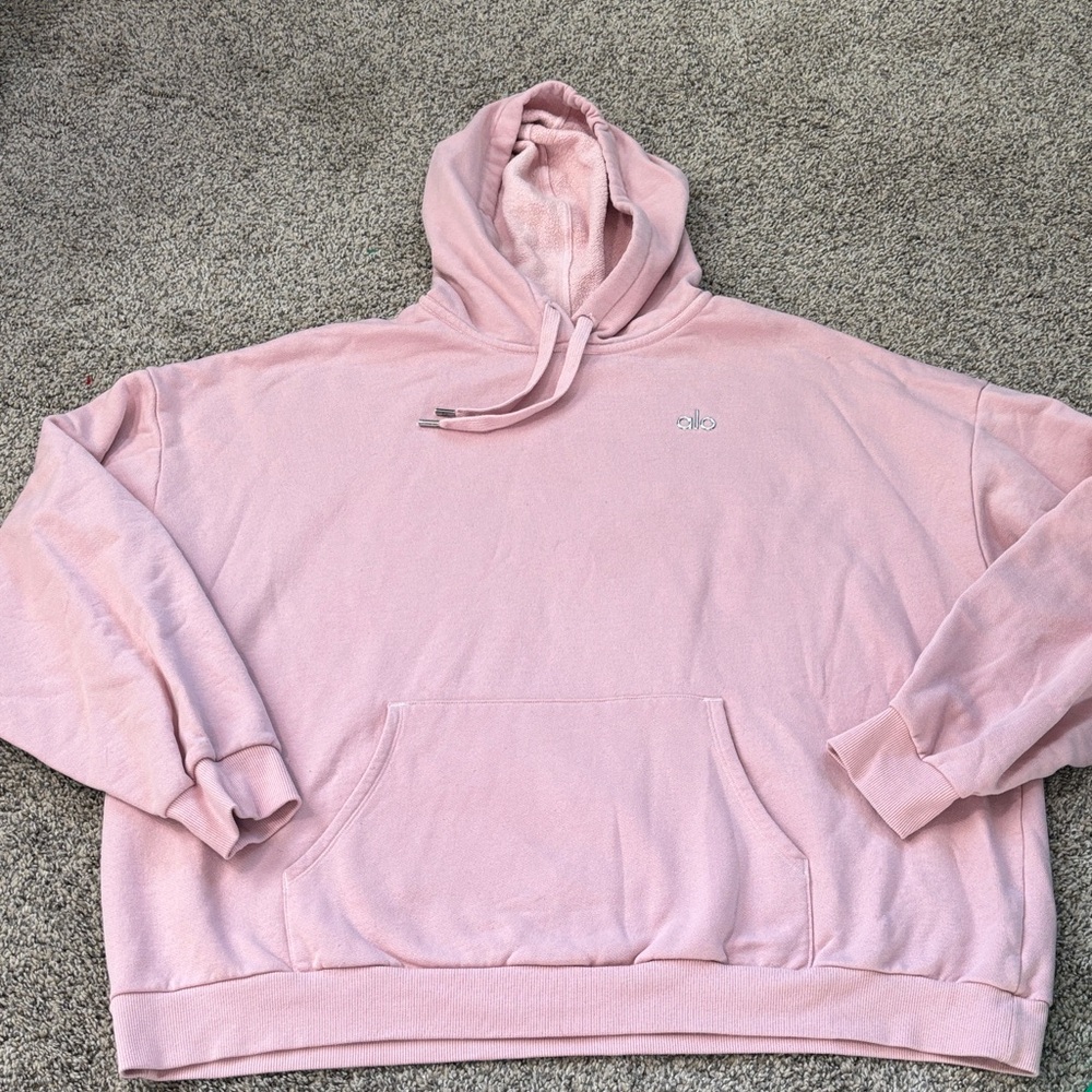ALO Yoga accolade  Pink Hooded Sweatshirt